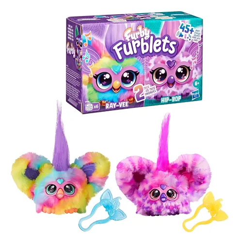 comprar Pacote Furby Furblets, 2 mini Furby com sons de hip-bop Ray-vee de 45 cores