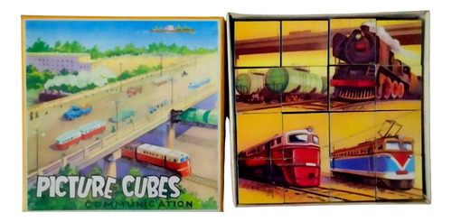 Antiguo Juego Rompecabezas Cubos