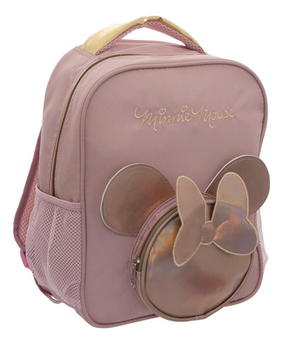 Mochila Escolar Kinder Infantil Ruz Minnie Color Rosa 33cm