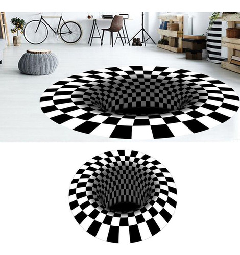 Zx 3d Remolino Impreso Áreas De Ilusión Óptica Alfombra