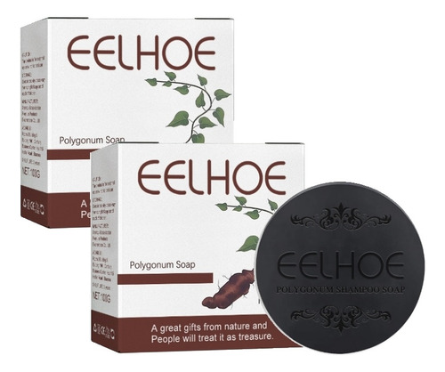 2 × Shampoo Preto Para Cabelos Grossos, Shampoo Anticana, Sa