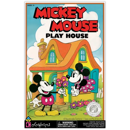 Colorforms  Mickey Mouse Play House Retro Play Set  K5lko