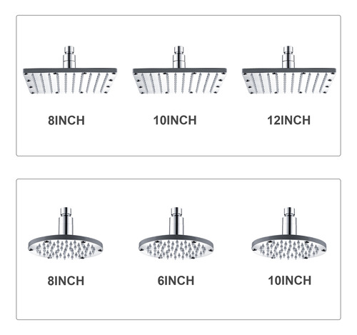 Cabezal De Ducha Tipo Lluvia De 6 Led Con Luces De Colores P