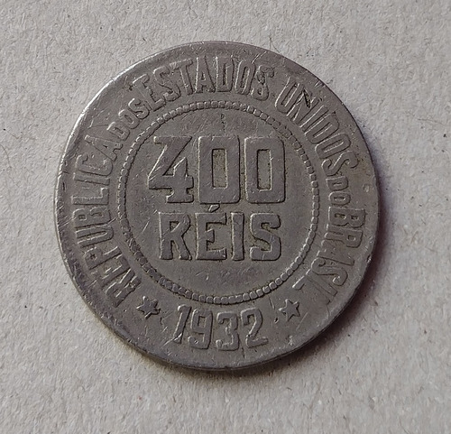 Moneda De Brasil De 400 Reís Año 1932