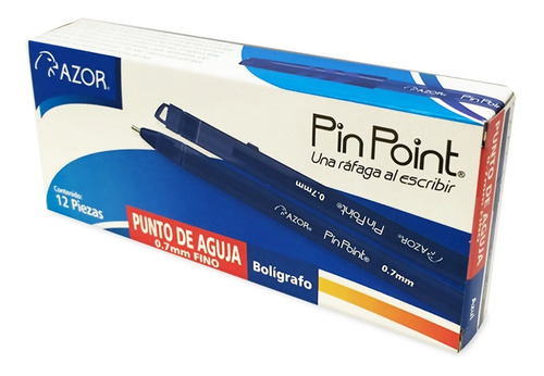 12 Bolígrafos Plumas Pin Point Fino 0.7mm Azor Elegir Color
