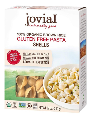 Jovial Organic Brown Rice Shells 340g