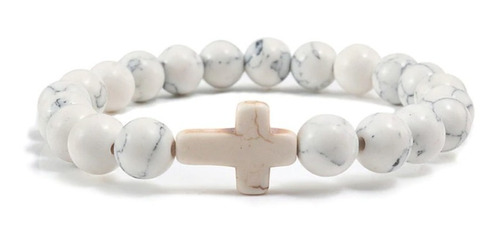 Pulsera Piedras Naturales Cruz Para Mujer Y Hombre Chakra