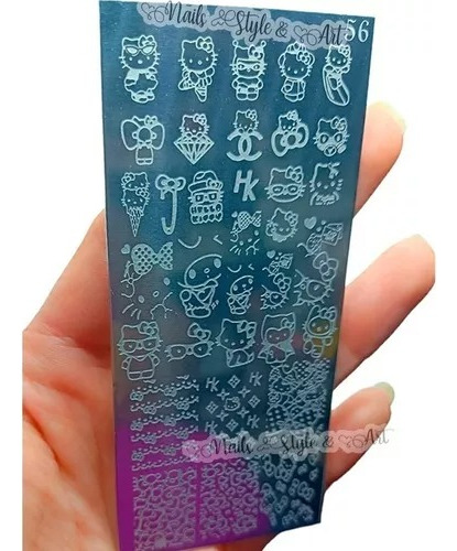 Placas Para Uñas Hello Kitty Stamping Nails