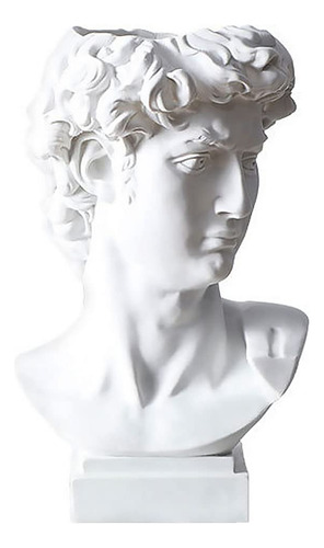 Estatua Griega David Busto Fazhongfa 16.5 Cm Decoración Hoga Blanco