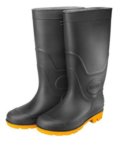 Botas De Lluvia Trabajo Negra Pvc Nitrilo Talle 39-45 Ingco