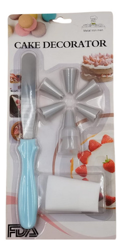 Espatula Con Manga Cake Deco Fda Celeste