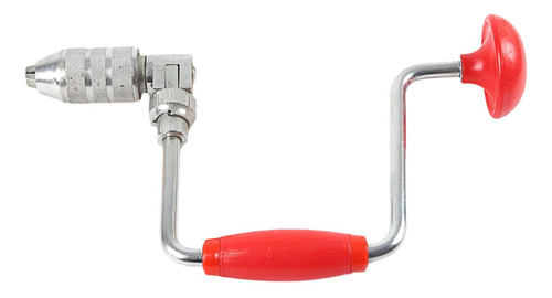 Taladro Manual Para Carpintería, Herramienta De Rojo