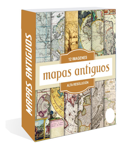 Kit Mapas Antiguos Fondos Imprimibles Alta Calidad #576