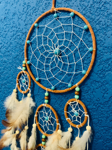 Atrapasueños Artesanal Hecho A Mano Colores Colgante Grande