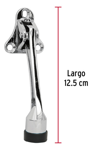 Fija Puerta Con Goma Antiderrapante, Acabado Cromo 43642