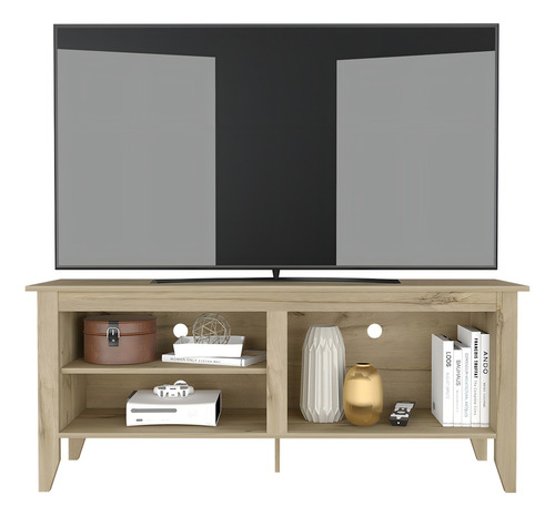 Rack Tv Armable Excelsior Entrepaños Essential Duna Color Marrón