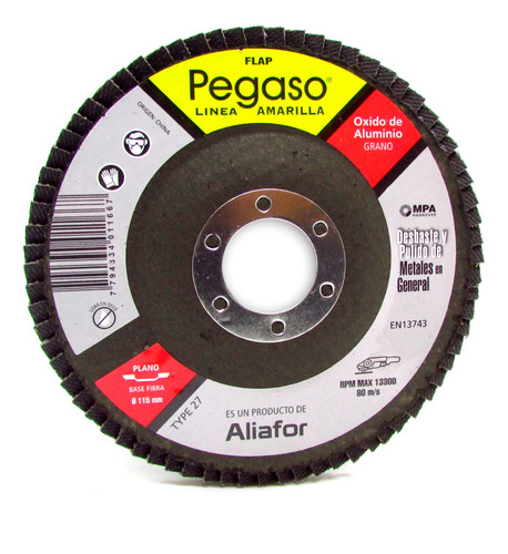 Disco Flap Pegaso Aliafor 115mm P/metales 40-60-80-120