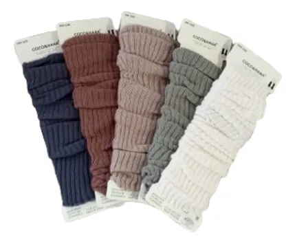 Calentadores De Pierna Tejidos Invierno Abrigo Estilo Unisex Tostado Liso Unico