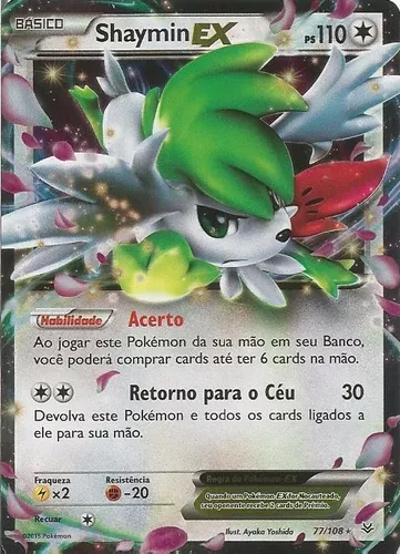 Shaymin Ex - 77/108 (céus Estrondosos) Em Português Holo