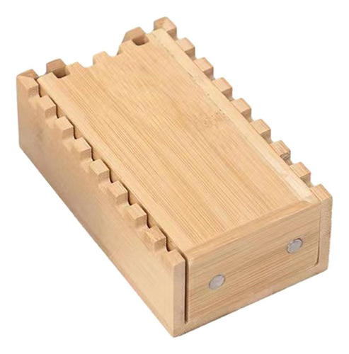 M Estuche Rodante De Madera Torre De Dados De BambĂș Dentado