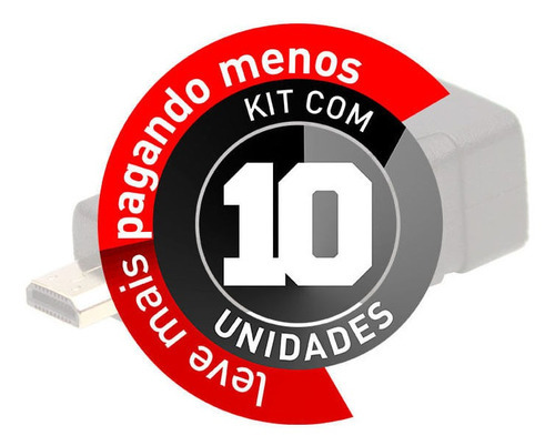 Adaptador Hdmi Fêmea Para Micro Hdmi Macho - Kit Com 10