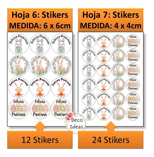 Imagen 5 de 6 de Kit Imprimible 07 Felices Pascuas Tag Etiqueta Stiker Cuadro