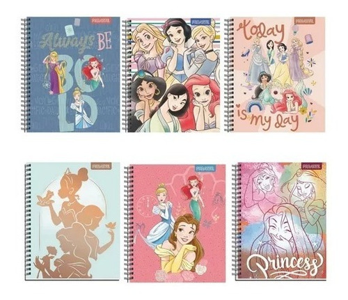 Cuaderno Universitario Proarte 100h 7mm Princesas Pack 5