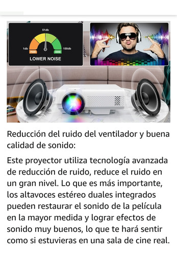 Imagen 8 de 9 de Proyector Vídeo Alto Brillo 8500 Lúmens Nativa 1080p Full Hd
