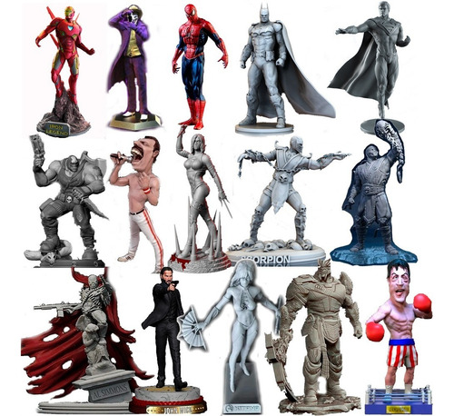 Imagen 5 de 5 de Figura Superman Dc Para Pintar Impresion 3d