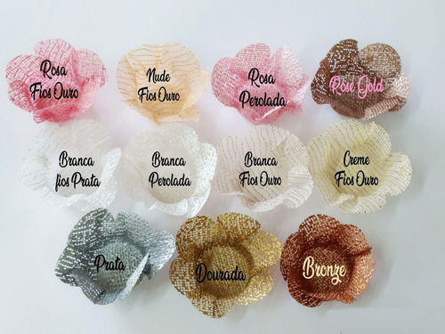 Imagem 8 de 10 de 50 Forminhas Doces Finos Flor Tela E Tecido Casamento