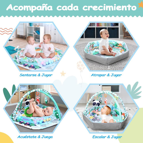 Gimnasio Interactivo Para Bebé Con 8 Juguetes Desmontables