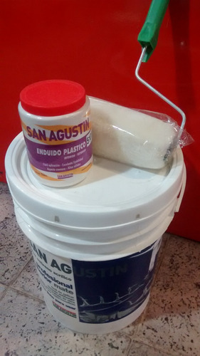 Imagen 3 de 6 de Combo Pintura San Agustin Latex 20 Lt + Enduido + Rodil