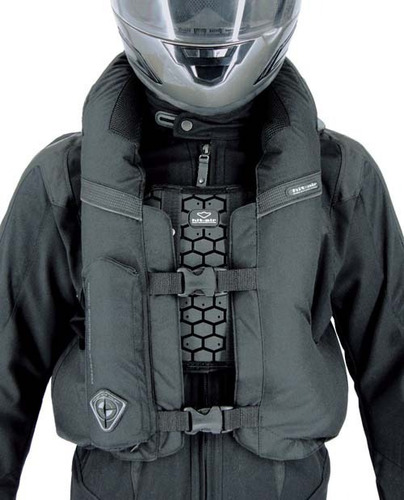 Imagen 2 de 5 de Chaleco Airbag Para Motos Hit-air Black M L Japon Con Gas