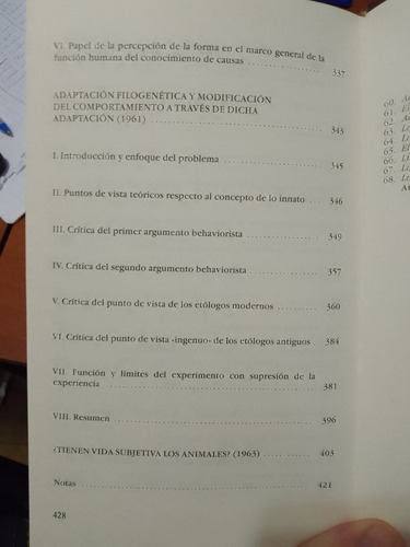 Consideraciones Sobre Las Conductas Animal Y Humana - Lorenz (Usado)