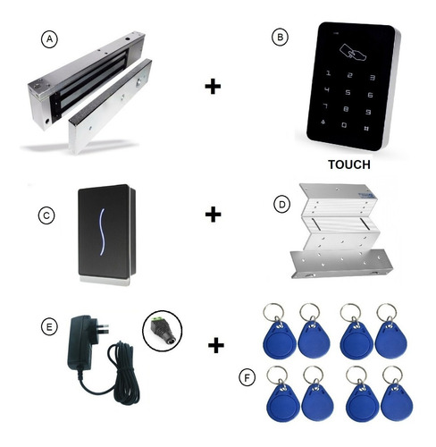 Kit Cerradura Electromagnética Puertas Madera Metal Aluminio