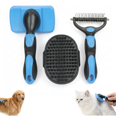 Escova Dupla Face Para Cães E Gatos, Remove Nós E Pelos