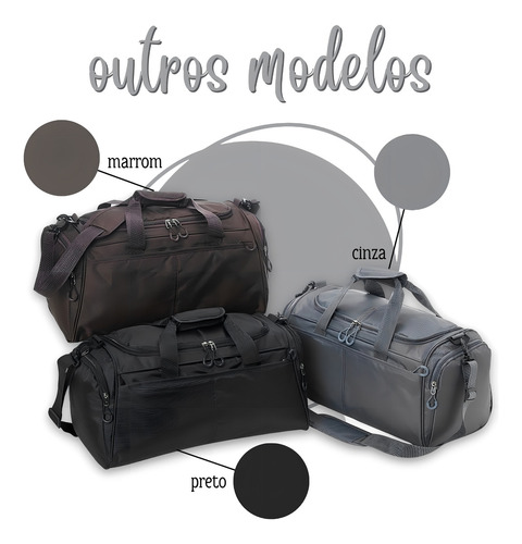 Sacola Mala De Mão Bolsa De Viagem E Academia Extra Grande Cor Preto