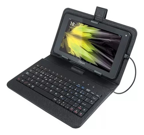 Estuche Funda Ecocuero Con Teclado Tablet 7 Lapiz Colores