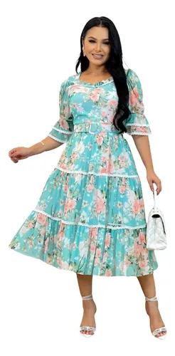 Vestido de renda com forro sale de cetim