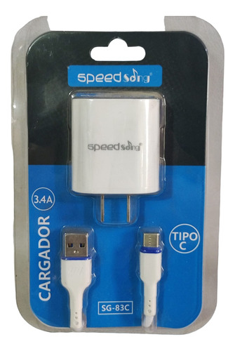 Cargador Carga Rápida Celular Speed Song Cable Tipo C 3.4a