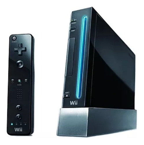 Nintendo Wii Black Dos Mandos 128 Gb Juegos Retrocompatible Negro (Reacondicionado)