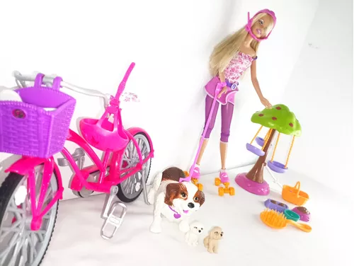 Boneca e Acessórios - Barbie - Passeio De Bicicleta - 18cm - Mattel