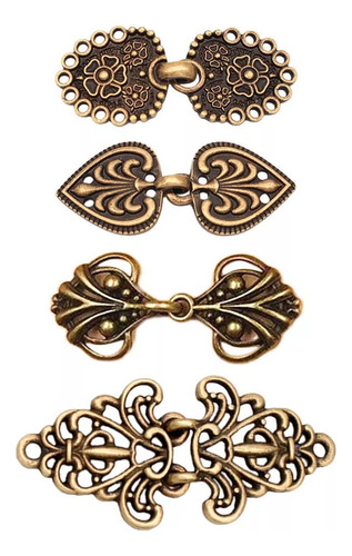 4 Piezas Broche De Capa Medieval Sujetador De Capa Suéter