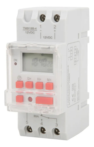 Time Relé Lcd, 12 V Dc, 30 A, Semanal Temporer De E
