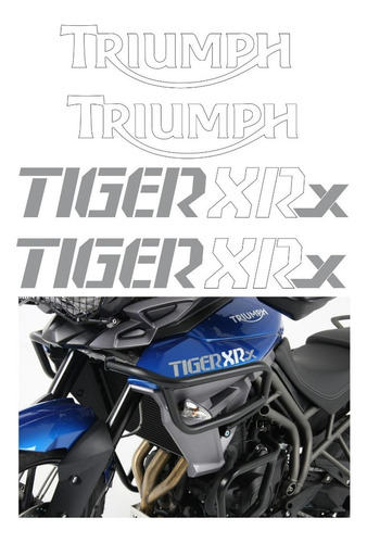 Kit Adesivo Para Triumph Tiger 800xrx 15149 Cor Branco/cinza