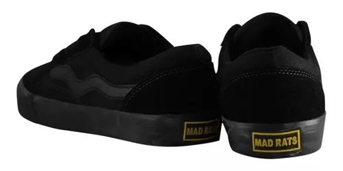 Estilo Tênis Todo Preto: Old Skool All Black Mad Rats