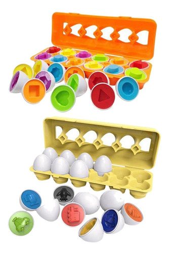 24 Huevos A Juego Que Reconocen El Color Del Juguete Para