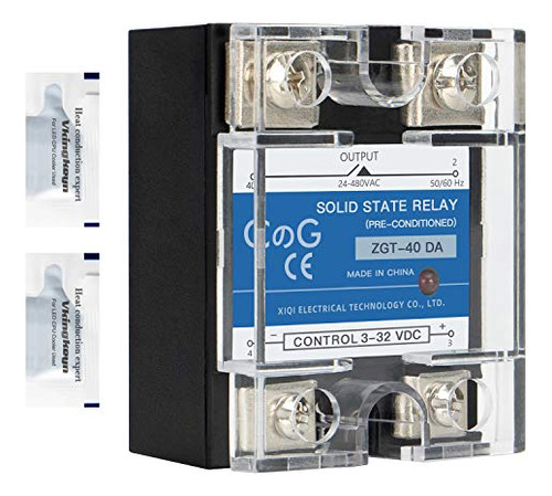 Cg Solid State Relay Ssr-40da Dc To Ac Input 3-32vdc To...