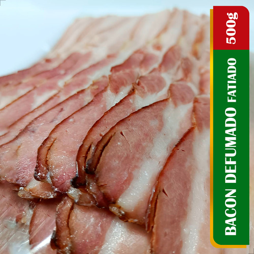 500g Bacon Fatiado Defumado Com Receita Italiana