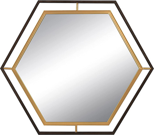 Creative Coop Ec0533 Espejo De Pared De L Hexagonal En ...